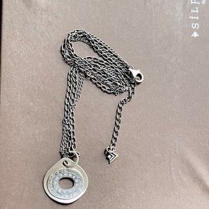 Silpada Sterling Silver CZ Anemone double strand Necklace/N2147